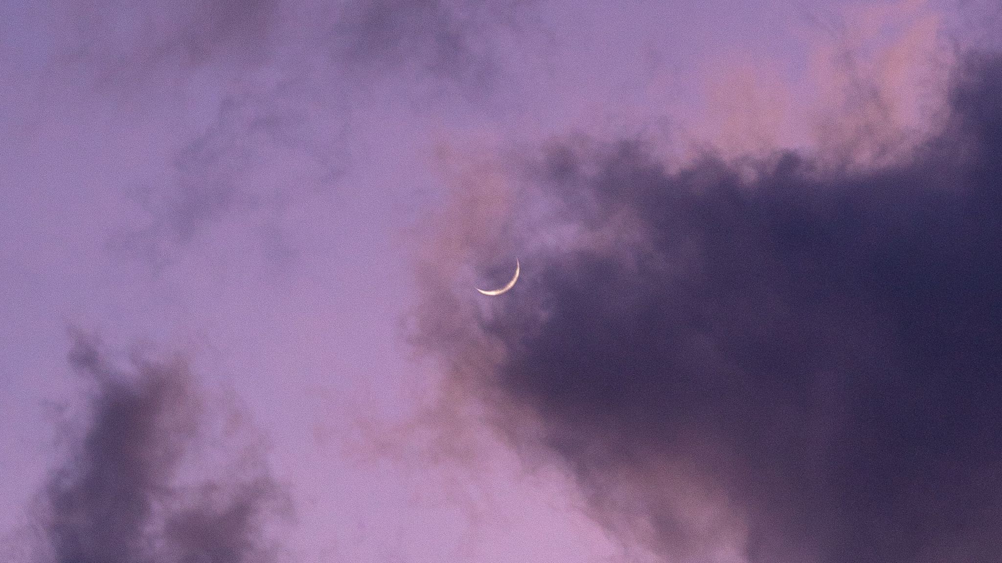 Небо облака Луна Эстетика