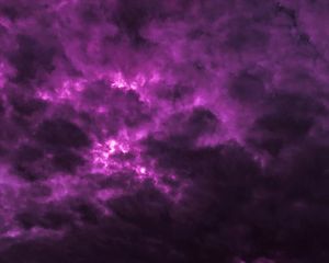 Превью обои облака, небо, фиолетовый, густой, темный