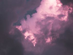 Превью обои облака, небо, фиолетовый, оттенок, атмосфера