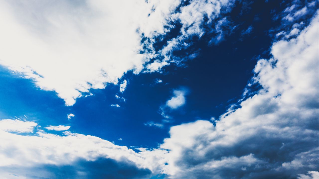 Обои облака, небо, голубой