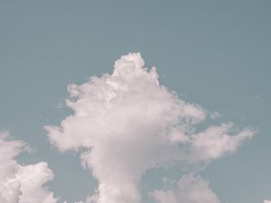 Превью обои облака, небо, пористый, минимализм