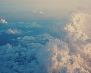 Превью обои облака, небо, пористый, воздушный, полет