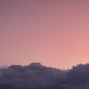 Превью обои облака, небо, розовый, вечер