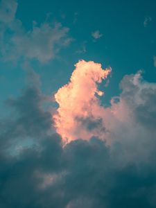 Превью обои облака, небо, свет, высота