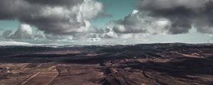 Превью обои облака, вид сверху, неровности, рельеф, пейзаж