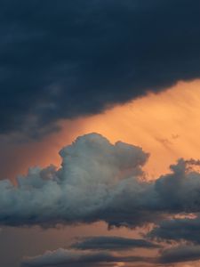 Превью обои облака, закат, вечер, небо