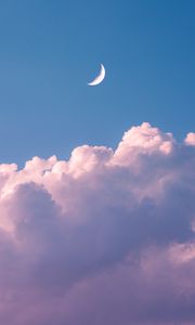 Превью обои облако, луна, небо