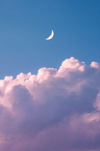 Превью обои облако, луна, небо