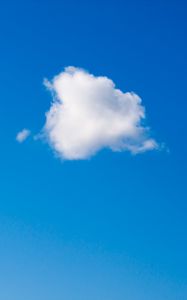 Превью обои облако, небо, минимализм, синий
