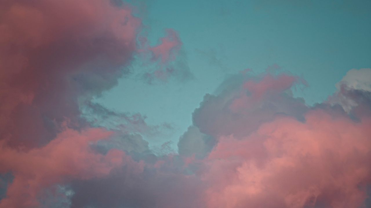 Обои облако, небо, розовый, тучи