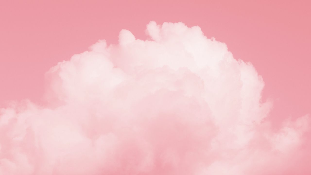 Обои облако, небо, розовый, минимализм