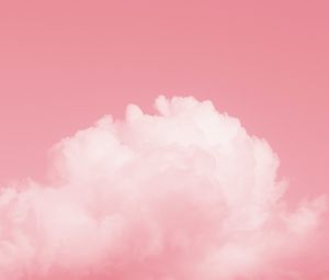Превью обои облако, небо, розовый, минимализм