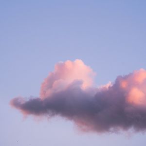 Превью обои облако, небо, самолет, след, минимализм