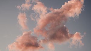 Превью обои облако, розовый, небо, атмосфера