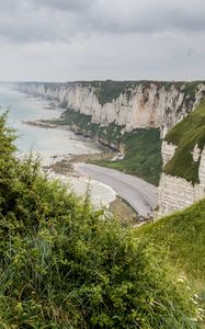 Превью обои обрыв, скалы, побережье, море, пейзаж