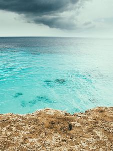 Превью обои окаен, берег, вода, обрыв