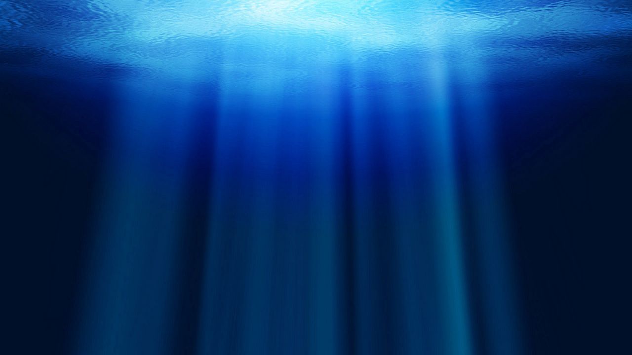 Обои океан, вода, лучи, глубина