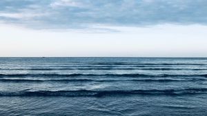 Превью обои океан, вода, волны, горизонт
