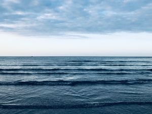 Превью обои океан, вода, волны, горизонт
