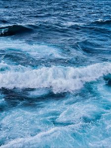 Превью обои океан, вода, волны, синий