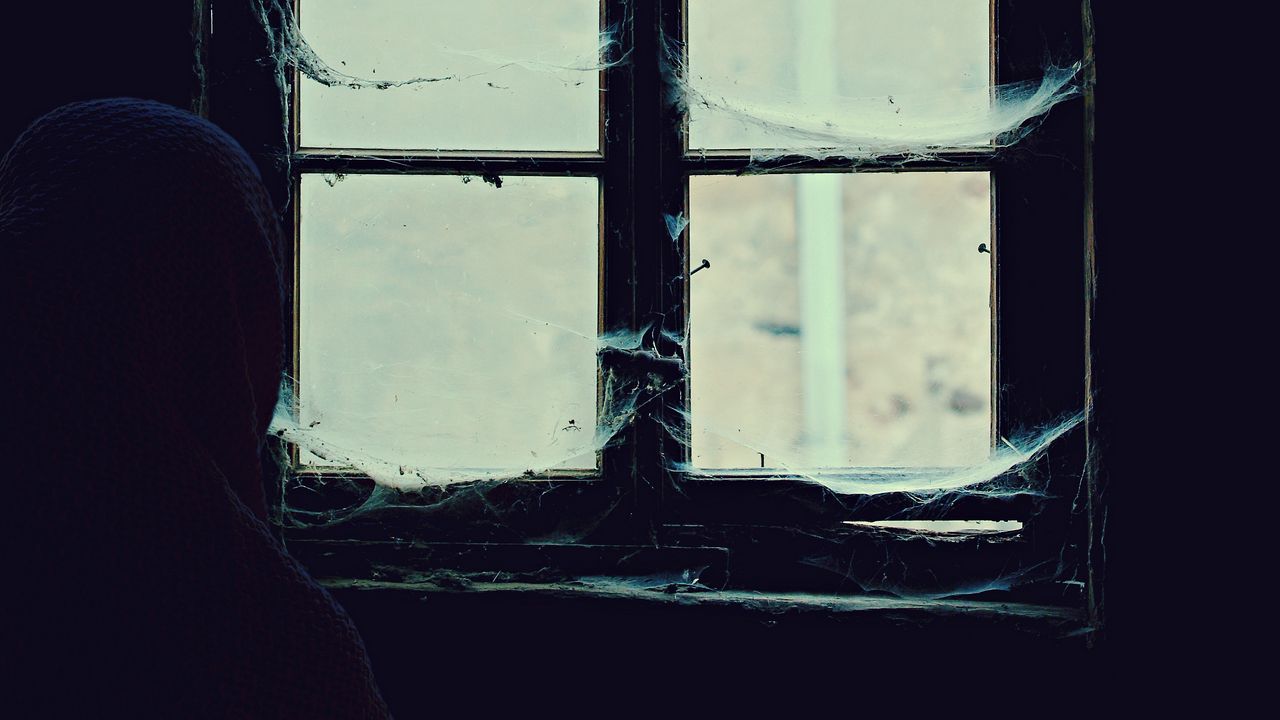 Обои окно, паутина, одиночество, заброшенный, одинокий, безысходность