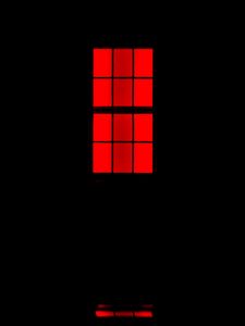 Превью обои окно, решетка, черный, красный