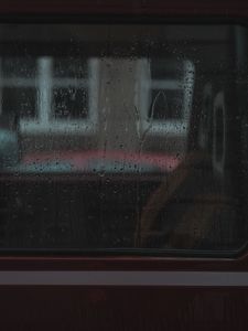 Превью обои окно, стекло, мокрый, капли, дождь