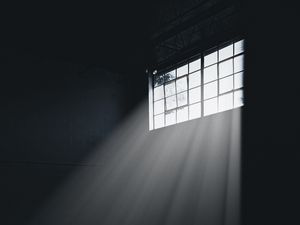 Превью обои окно, свет, комната, темный