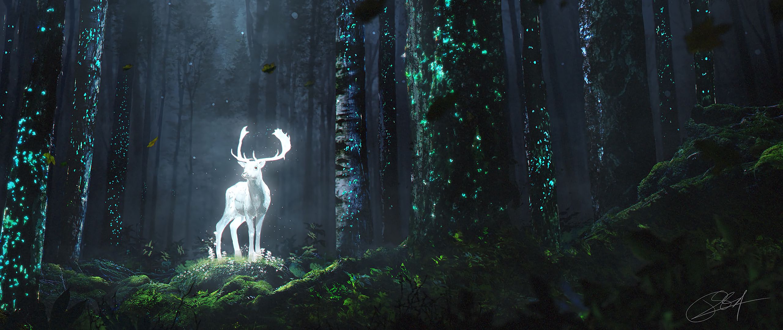 Волшебный лес олень