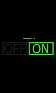 Превью обои on, off, your computer