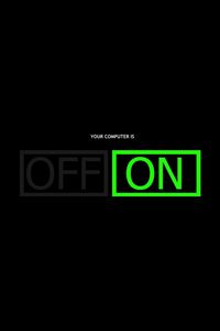 Превью обои on, off, your computer