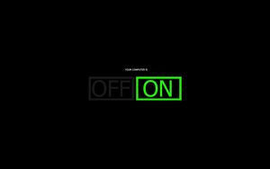 Превью обои on, off, your computer