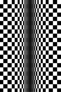 Превью обои оптическая иллюзия, иллюзия, чб, линии, кубы, движение