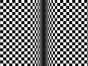 Превью обои оптическая иллюзия, иллюзия, чб, линии, кубы, движение