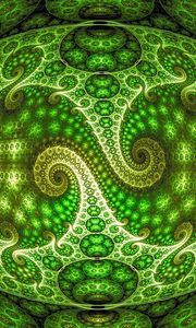 Превью обои оптическая иллюзия, увеличение, фон, зеленый, узоры