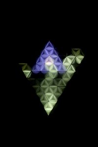 Превью обои оригами, подсветка, треугольник, искусство