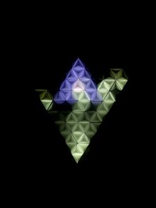Превью обои оригами, подсветка, треугольник, искусство