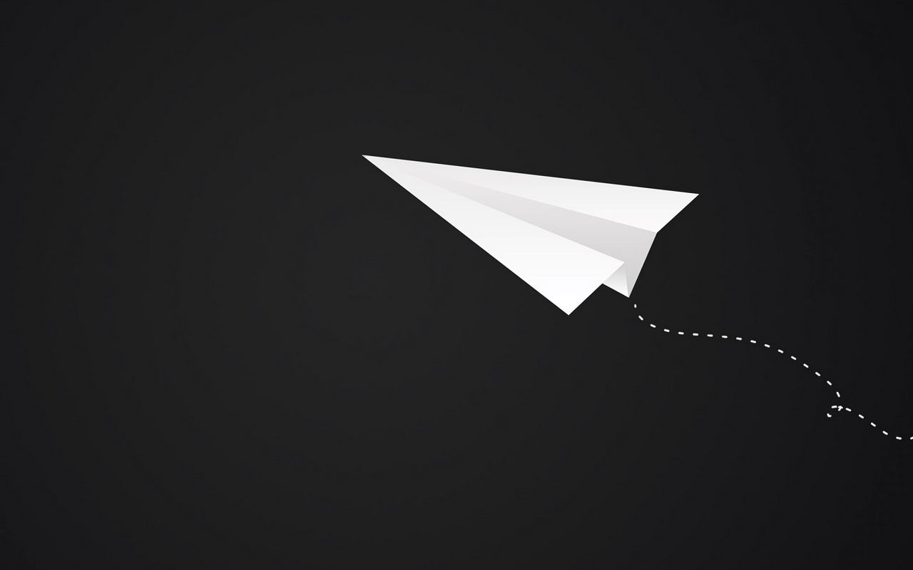 1280x800 Обои оригами, самолет, арт, бумага, минимализм