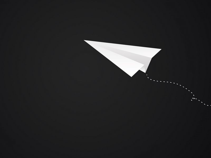 800x600 Обои оригами, самолет, арт, бумага, минимализм