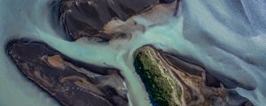 Превью обои осередки, река, природа, вид сверху