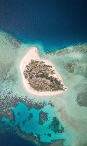Превью обои остров, море, лето, вид сверху