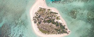 Превью обои остров, море, лето, вид сверху