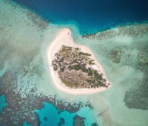 Превью обои остров, море, лето, вид сверху