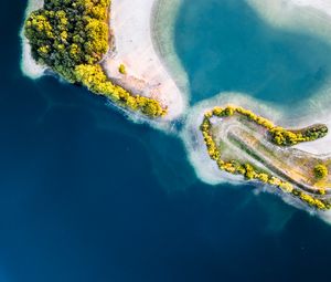 Превью обои остров, море, лето, вид сверху, природа