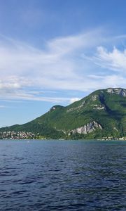 Превью обои остров, зелень, море, вода, природа, пейзаж