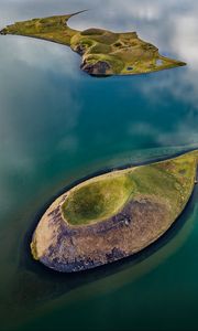 Превью обои острова, рельеф, море, природа, пейзаж, вид сверху