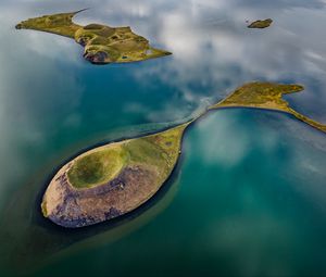 Превью обои острова, рельеф, море, природа, пейзаж, вид сверху