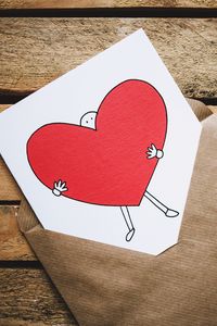 Превью обои открытка, сердце, любовь, конверт