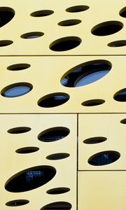 Превью обои отверстия, панели, архитектура, геометрия, дизайн, абстракция