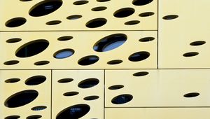 Превью обои отверстия, панели, архитектура, геометрия, дизайн, абстракция